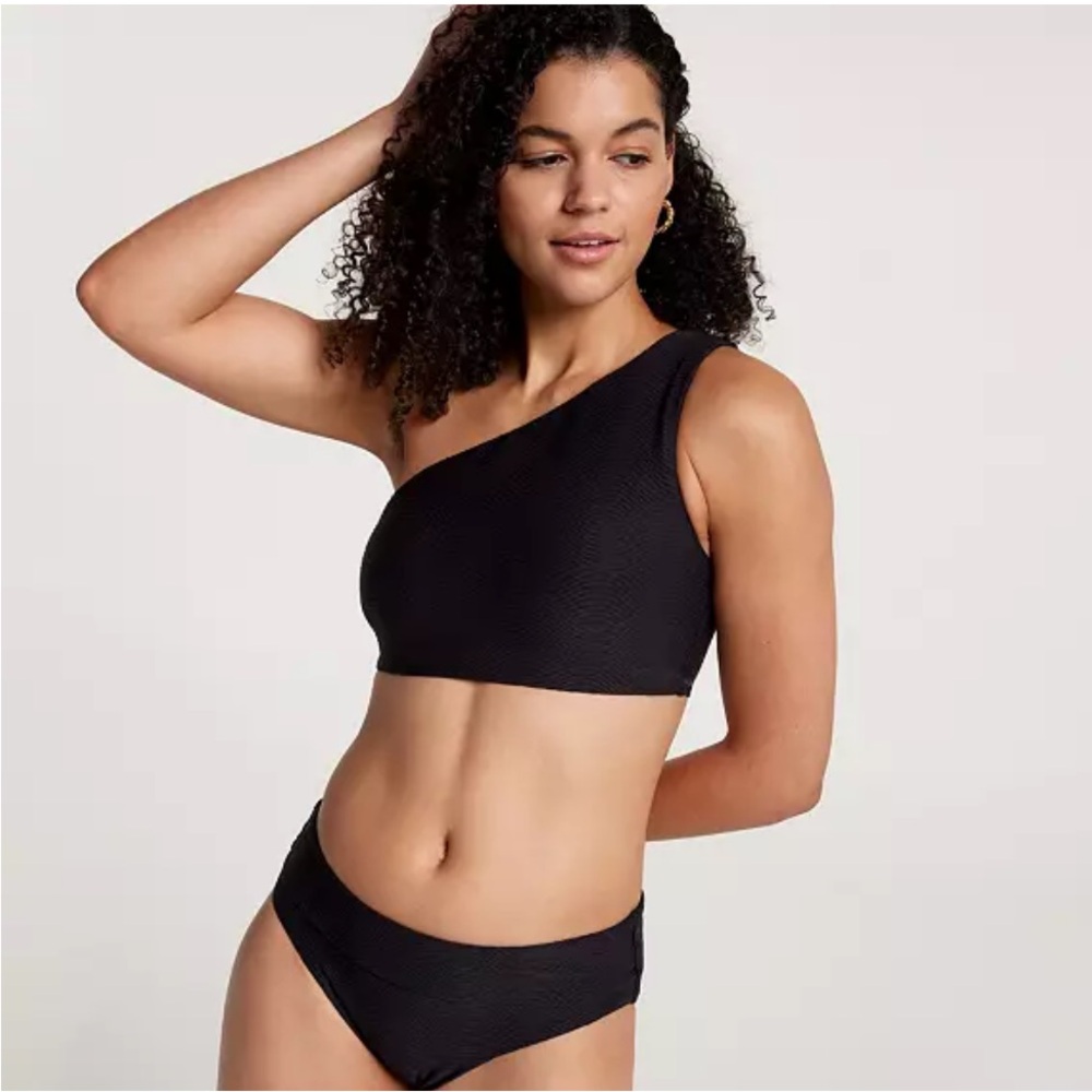 NWT Calia Black one Shoulder Bikini Top